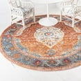 thumbnail image 1 of Unique Loom Baracoa Collection Area Rug - Miramar (8' Round Rust Red/Blue), 1 of 7