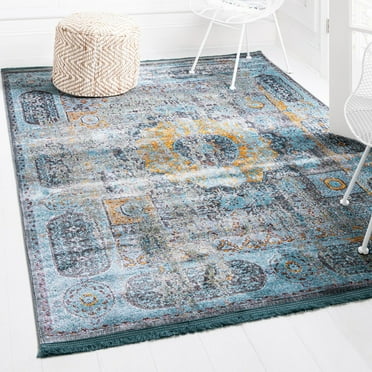 Unique Loom Baracoa Collection Area Rug - Raul (2' 2" x 3' 1" Rectangle Blue/Gray)