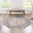 thumbnail image 1 of Unique Loom Baracoa Collection Area Rug - Rumba (5' Octagon Light Blue/Cream), 1 of 10