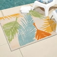 thumbnail image 1 of Unique Loom Aruba Outdoor Collection Area Rug - Barcadera (7' 10" Square Beige/Orange), 1 of 7