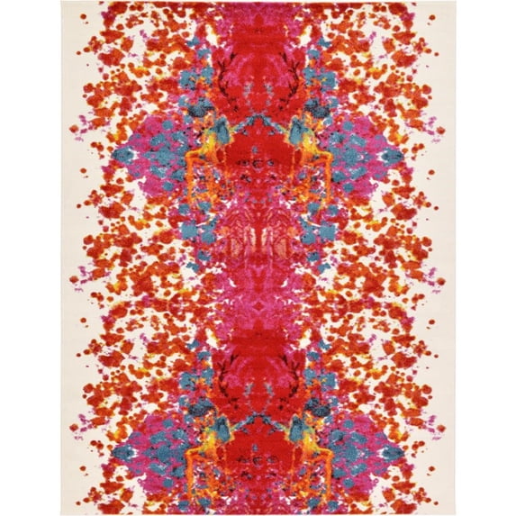Unique Loom Barcelona Lyon Modern Abstract Area Rug or Runner