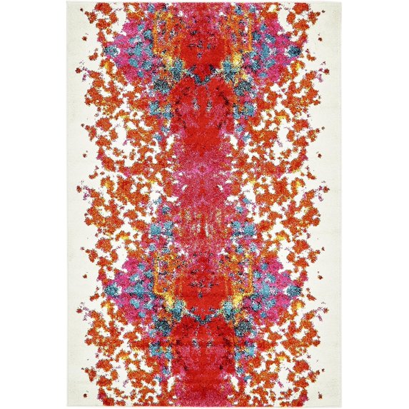 Unique Loom Barcelona Lyon Modern Abstract Area Rug or Runner