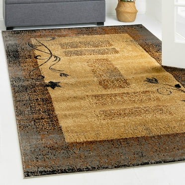 Unique Loom Barista Collection Area Rug - Excelsa (9' x 12' 2" Rectangle Beige/Brown)
