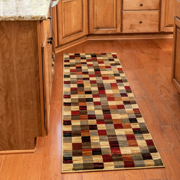 Unique Loom Barista Collection Area Rug - Gava (2' 2" x 4' Runner Multi/Brown)