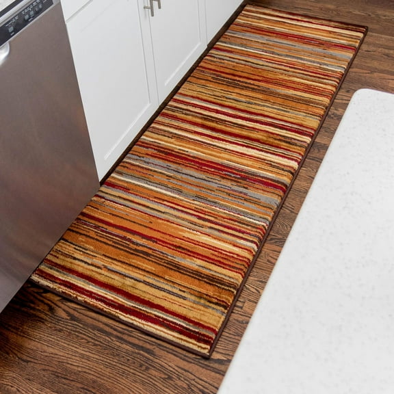 Unique Loom Barista Collection Area Rug - Icatu (2' 2" x 4' Runner Beige/Brown)