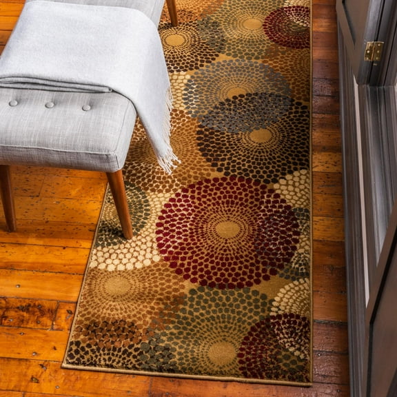 Unique Loom Barista Collection Area Rug - Java (2' 2" x 4' 1" Runner Beige/Black)