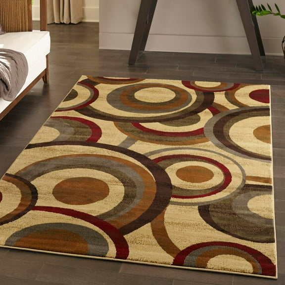 Unique Loom Barista Collection Area Rug - Kona (3' 1" x 5' 3" Rectangle Beige/Black)