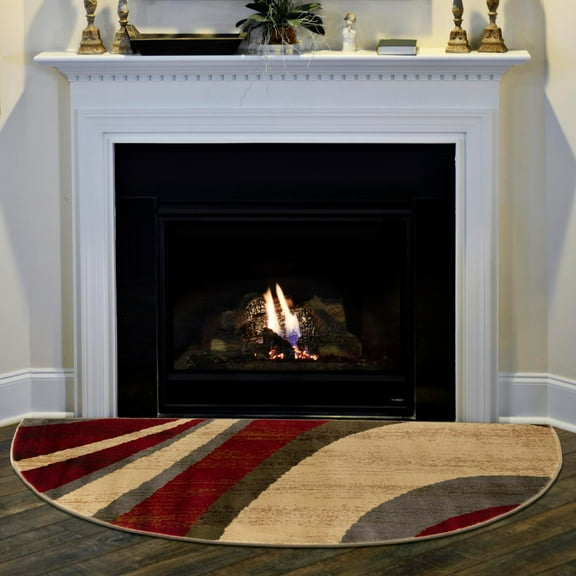 Unique Loom Barista Collection Area Rug - Ngada (2' 7" x 4' Hearth Beige/Red)
