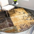 thumbnail image 1 of Unique Loom Barista Collection Area Rug - Pache (10' Round Beige/Black), 1 of 7