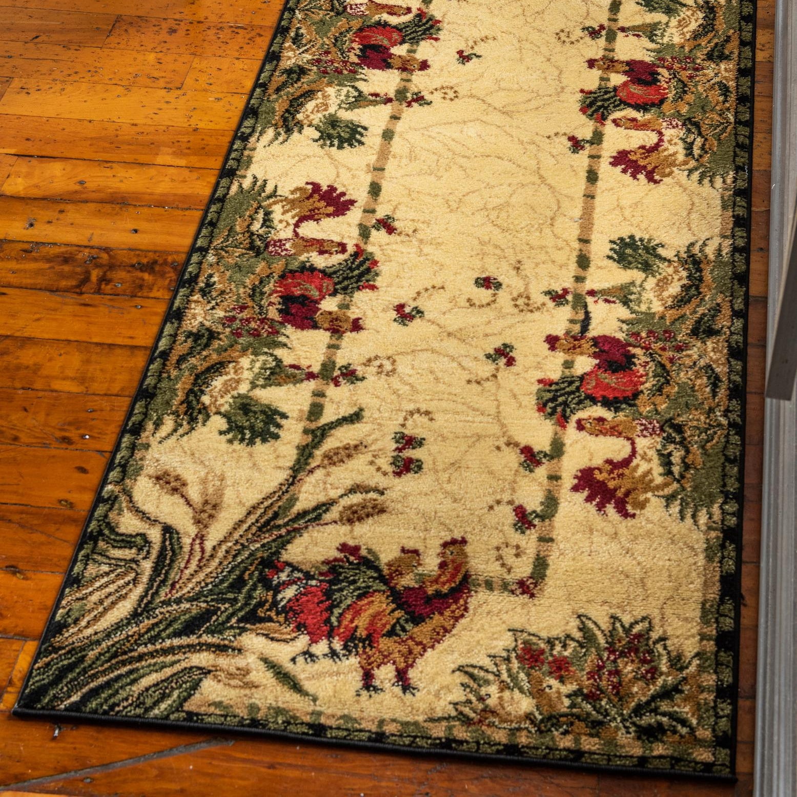 Unique Loom Barnyard Collection Area Rug - Farm (2' x 8' Runner Cream ...