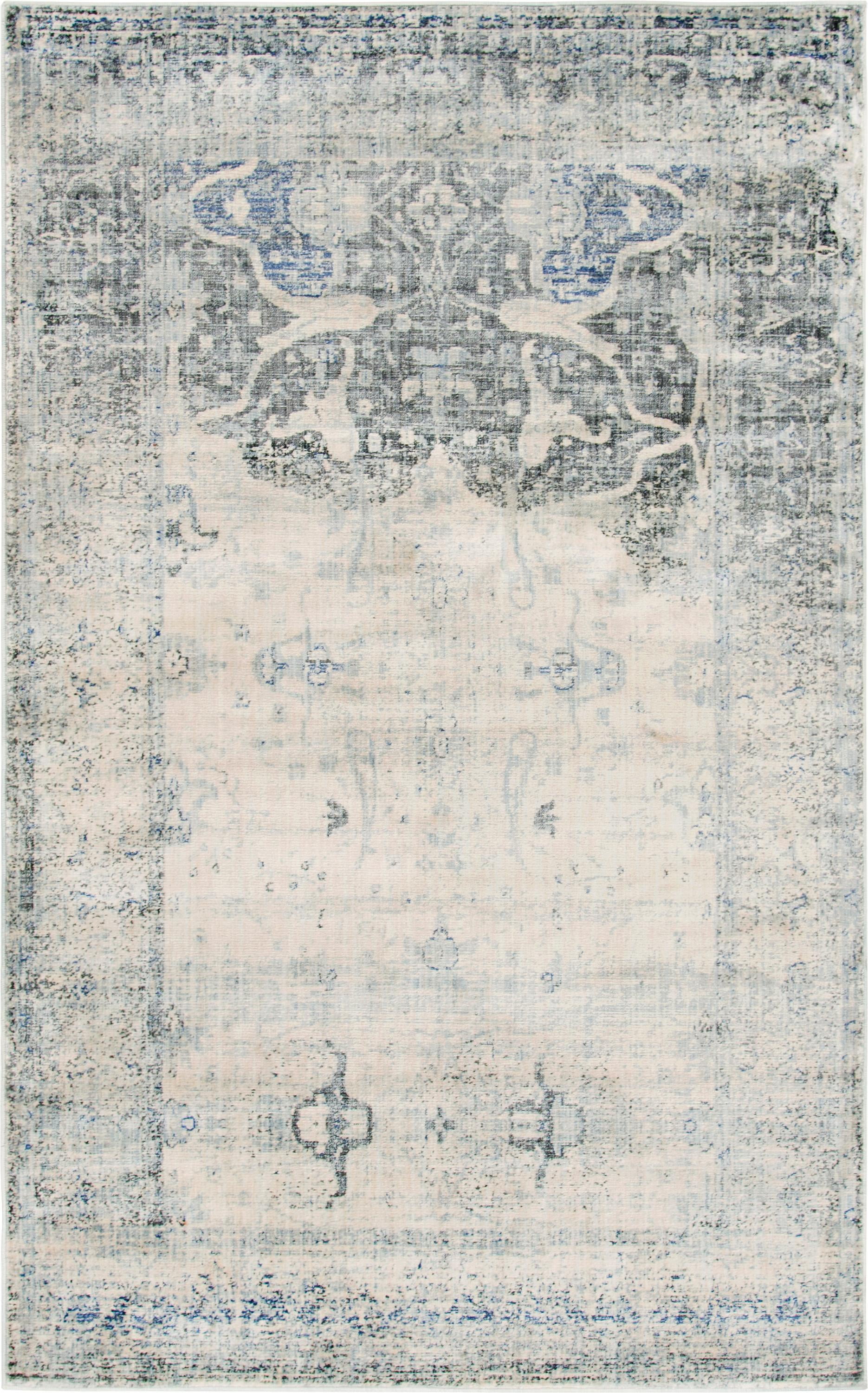 Gray Braided Synthetic Reversible 8' x 10' Area Rug
