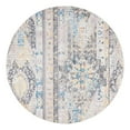 thumbnail image 1 of Unique Loom Basilica Collection Area Rug - Prado (8' Round Light Brown/Blue), 1 of 6