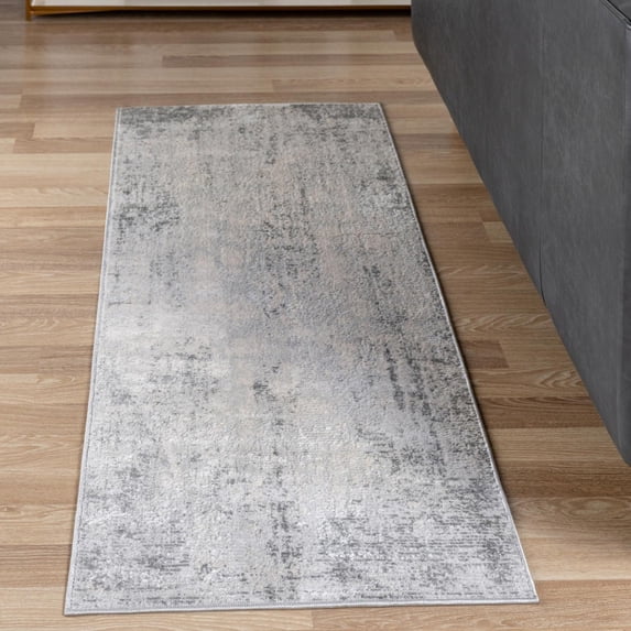 Unique Loom Caspian Collection Area Rug - Behshahr (2' 7" x 13' 1" Runner Gray/Ivory)