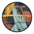 thumbnail image 1 of Unique Loom Belize Outdoor Collection Area Rug - Ambergris (5' 3" Round Charcoal/Light Blue), 1 of 12