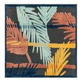 thumbnail image 1 of Unique Loom Belize Outdoor Collection Area Rug - Ambergris (5' 3" Square Charcoal/Light Blue), 1 of 11