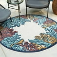 thumbnail image 1 of Unique Loom Belize Outdoor Collection Area Rug - Belmopan (3' 3" Round Multi/Ivory), 1 of 7