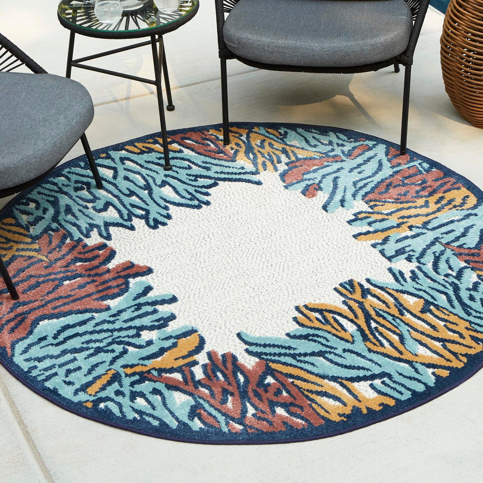 Unique Loom Belize Outdoor Collection Area Rug - Belmopan (5' 3
