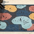 thumbnail image 1 of Unique Loom Belize Outdoor Collection Area Rug - Caulker (5' 3" Square Charcoal/Light Blue), 1 of 7