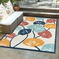 thumbnail image 1 of Unique Loom Belize Outdoor Collection Area Rug - Caulker (6' x 9' Rectangle Ivory/Navy Blue), 1 of 7