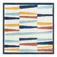 thumbnail image 1 of Unique Loom Belize Outdoor Collection Area Rug - Lamanai (5' 3" Square Ivory/Navy Blue), 1 of 12
