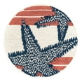thumbnail image 1 of Unique Loom Belize Outdoor Collection Area Rug - Placencia (3' 3" Round Ivory/Orange), 1 of 12