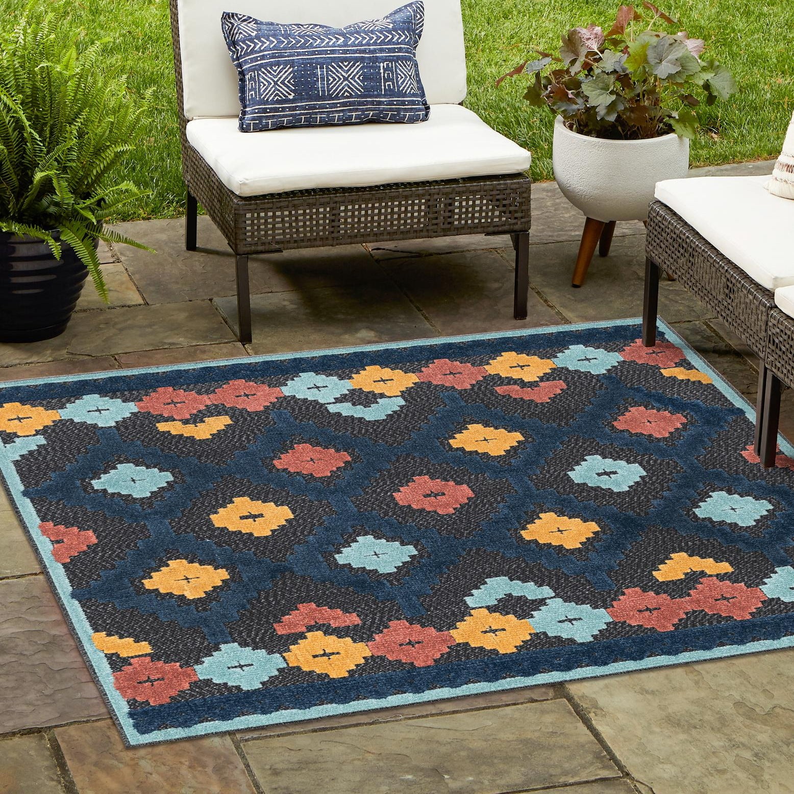 Unique Loom Belize Outdoor Collection Area Rug - Sarstoon (7' 10 ...