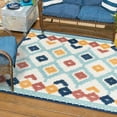 thumbnail image 1 of Unique Loom Belize Outdoor Collection Area Rug - Sarstoon (7' 10" Square Ivory/Light Blue), 1 of 7