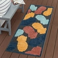 thumbnail image 1 of Unique Loom Belize Outdoor Collection Area Rug - Turneffe (2' x 8' Runner Black/Rust Red), 1 of 7