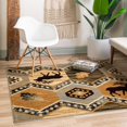 thumbnail image 1 of Unique Loom Pioneer Collection Area Rug - Billings (5' 3" Square Blue/Beige), 1 of 9