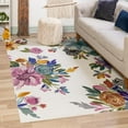thumbnail image 1 of Unique Loom Blossom Collection Area Rug - Laura (10' x 14' Rectangle Ivory/Black), 1 of 7