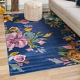 thumbnail image 1 of Unique Loom Blossom Collection Area Rug - Laura (2' x 3' Rectangle Blue/Gold), 1 of 7