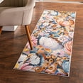thumbnail image 1 of Unique Loom Blossom Collection Area Rug - Negril (2' x 8' Runner Multi/Black), 1 of 7