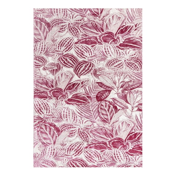 Unique Loom Blossom Collection Area Rug - Ocho (10' x 14' Rectangle Fuchsia/Pink)