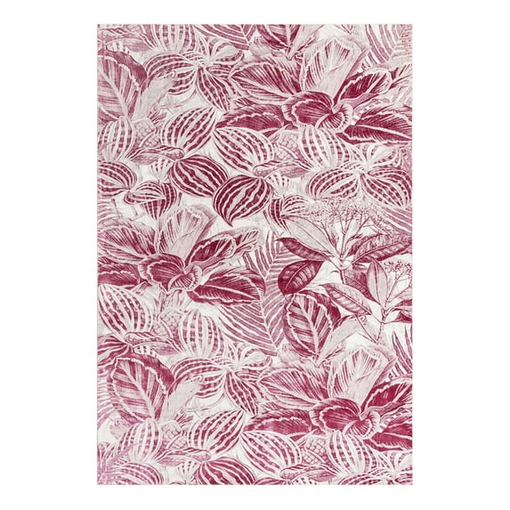 Unique Loom Blossom Collection Area Rug - Ocho (10' x 14' Rectangle Fuchsia/Pink)