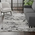 thumbnail image 1 of Unique Loom Blossom Collection Area Rug - Ocho (4' x 6' Rectangle Charcoal/Ivory), 1 of 12