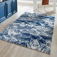 thumbnail image 1 of Unique Loom Blossom Collection Area Rug - Ocho (7' 10" x 10' Rectangle Navy Blue/Ivory), 1 of 7