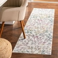 thumbnail image 1 of Unique Loom Blossom Collection Area Rug - Yoshino (2' x 8' Runner Ivory/Gray), 1 of 7
