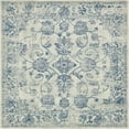thumbnail image 1 of Unique Loom Bluebell Tradition Rug Beige/Gray 8' 4" Square Floral Perfect For Dining Room Living Room Bed Room, 1 of 6