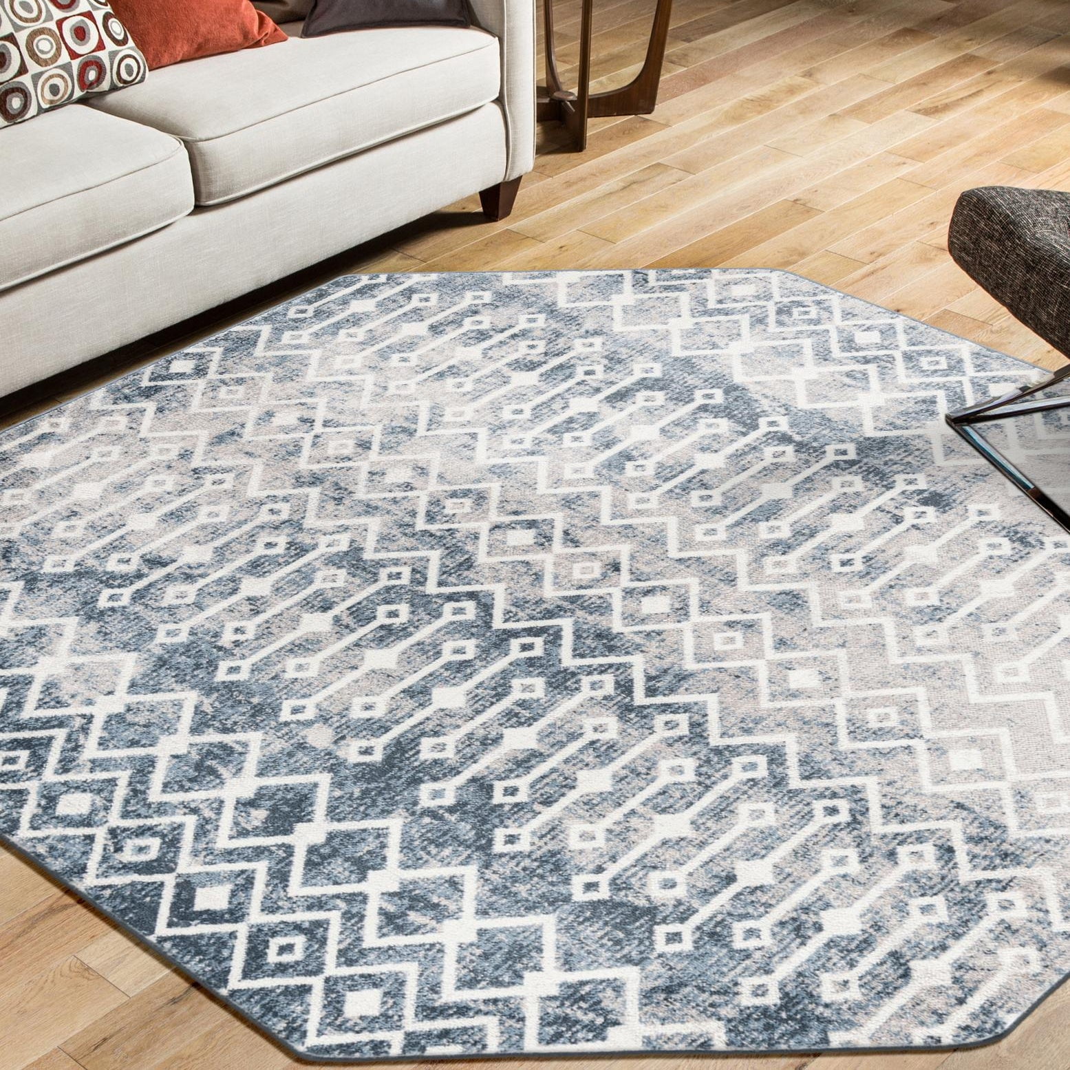 Unique Loom Bohemian Trellis Collection Area Rug - Gypsy (7' Octagon ...