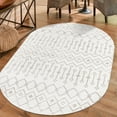 thumbnail image 1 of Unique Loom Bohemian Trellis Collection Area Rug - Gypsy (8' x 10' Oval Pearl/Gray), 1 of 7