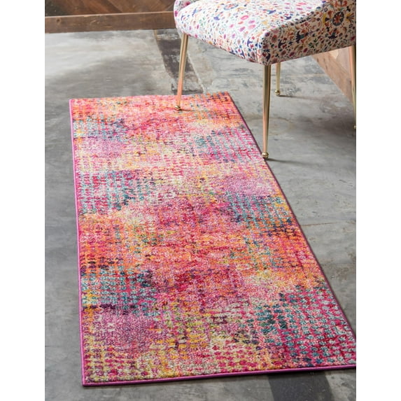 Unique Loom Bondi Chromatic Modern Abstract Area Rug or Runner
