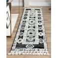 thumbnail image 1 of Unique Loom Boone Cherokee Rug Fossil Gray/Ivory 2' x 12' 2" Runner Textured Geometric Tribal Perfect For Bathroom Hallway Mud Room Laundry Room, 1 of 8