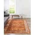 thumbnail image 1 of Unique Loom Bosphorus Imperial Rug , 5' 0" x 8' 0" ,Terracotta and White, 1 of 5