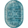 thumbnail image 1 of Unique Loom Bosphorus Imperial Rug Blue/Ivory 7' 10" x 10' Oval Border Bohemian Perfect For Dining Room Bed Room Play Room, 1 of 3