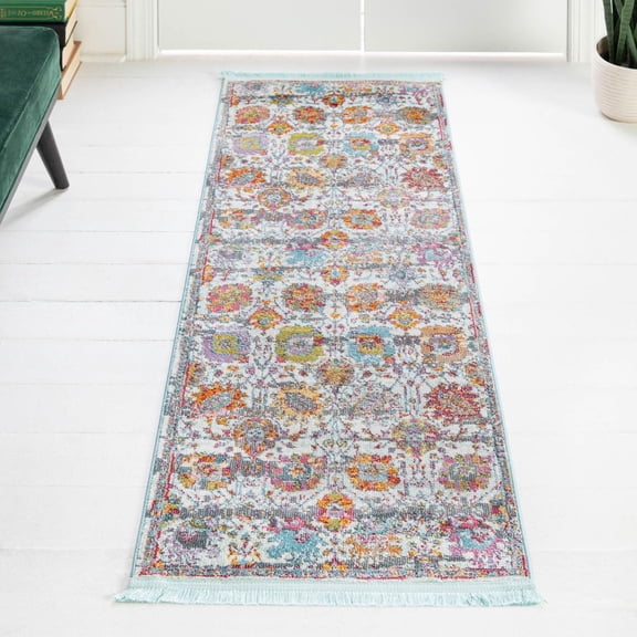 Unique Loom Paragon Collection Area Rug - Boulder (2' 2" x 6' Runner Multi/Blue)