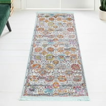 Unique Loom Paragon Collection Area Rug - Boulder (2' 7" x 10' Runner Multi/Blue)