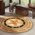 thumbnail image 1 of Unique Loom Pioneer Collection Area Rug - Bozeman (7' 10" Round Green/Beige), 1 of 7