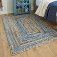 thumbnail image 1 of Unique Loom Braided Chindi Collection Area Rug (6' 1" x 9' Rectangle Blue and Natural/Natural), 1 of 6