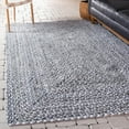 thumbnail image 1 of Unique Loom Braided Chindi Collection Area Rug - Layer (5' 1" x 8' Rectangle Gray/Ivory), 1 of 7