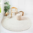 thumbnail image 1 of Unique Loom Braided Chindi Collection Area Rug - Layer (8' Round Ivory/Beige), 1 of 6